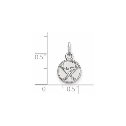 Sterlingsilber Rhodiniert Nhl Logoart Buffalo Sabres Extra Klein Anhänger