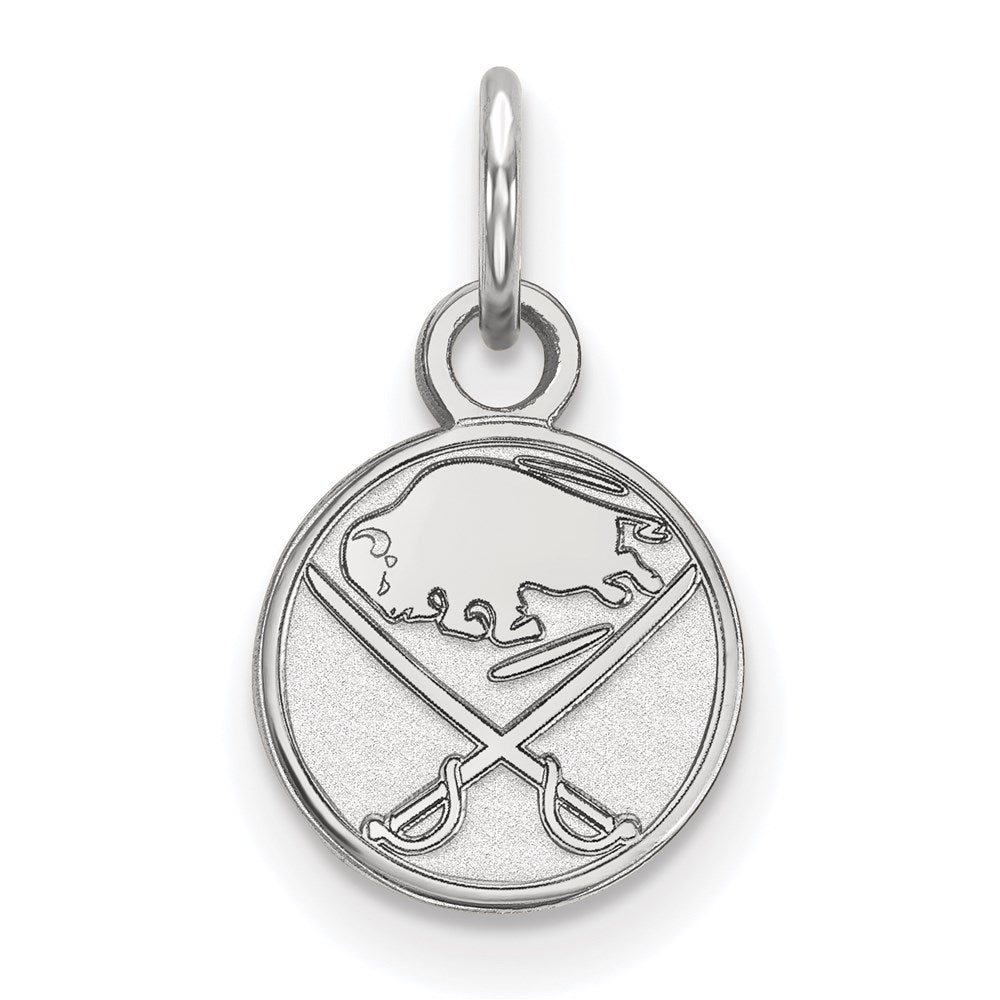 Sterlingsilber Rhodiniert Nhl Logoart Buffalo Sabres Extra Klein Anhänger