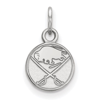 Sterlingsilber Rhodiniert Nhl Logoart Buffalo Sabres Extra Klein Anhänger