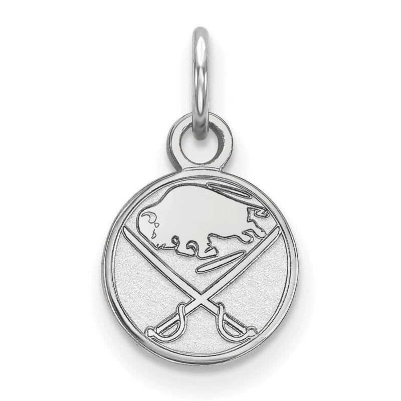 Sterlingsilber Rhodiniert Nhl Logoart Buffalo Sabres Extra Klein Anhänger