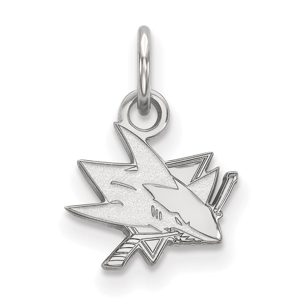 14K Weißgold Nhl Logoart San Jose Sharks Extra Klein Anhänger