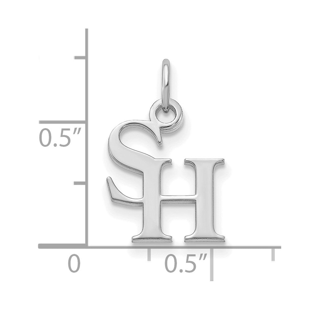 Sterlingsilber Rhodiniert Logoart Sam Houston State University Extra Klein Anhänger