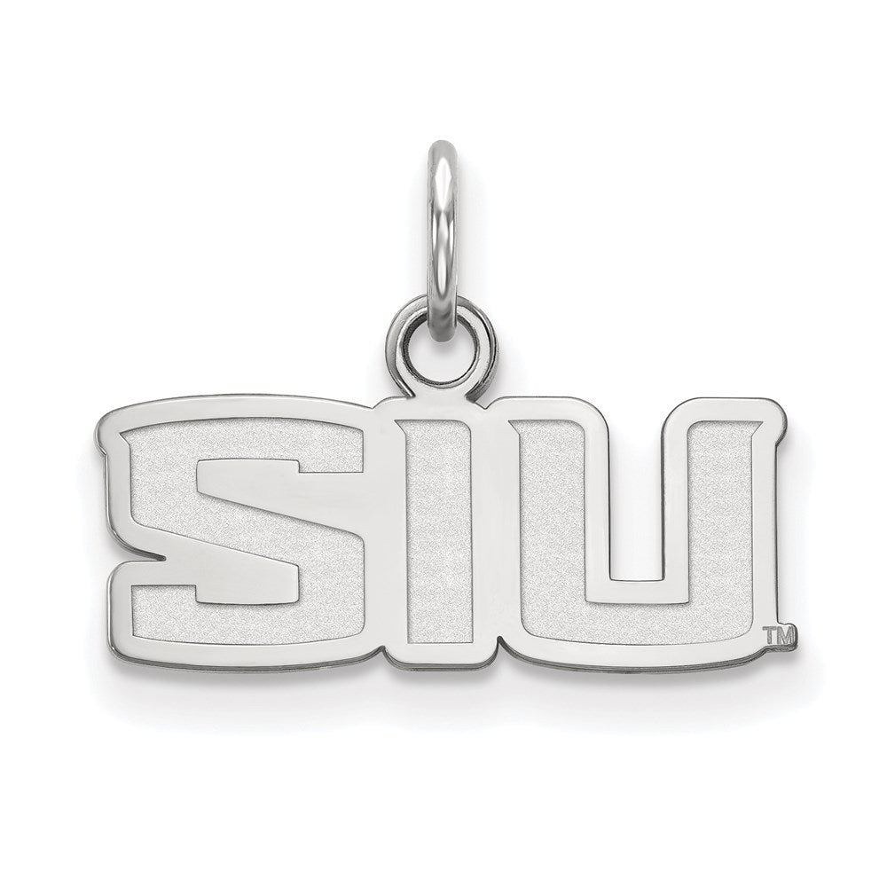 10K Weißgold Logoart Southern Illinois University S I U Extra Klein Anhänger