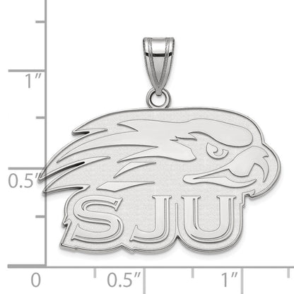 Sterlingsilber Rhodiniert Logoart St Joseph University Hawks Groß Anhänger