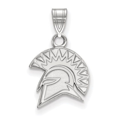 Sterlingsilber Rhodiniert Logoart San Jose State University Spartan Klein Anhänger