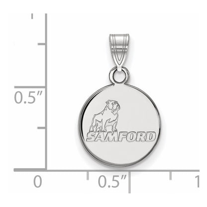 Sterlingsilber Rhodiniert Logoart Samford University Klein Plättchen Anhänger