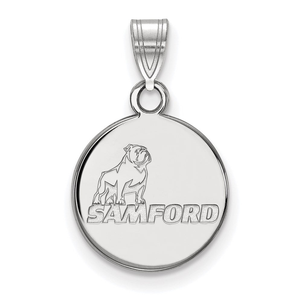 Sterlingsilber Rhodiniert Logoart Samford University Klein Plättchen Anhänger