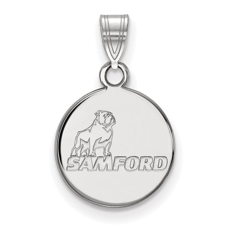 10K Weißgold Logoart Samford University Klein Plättchen Anhänger