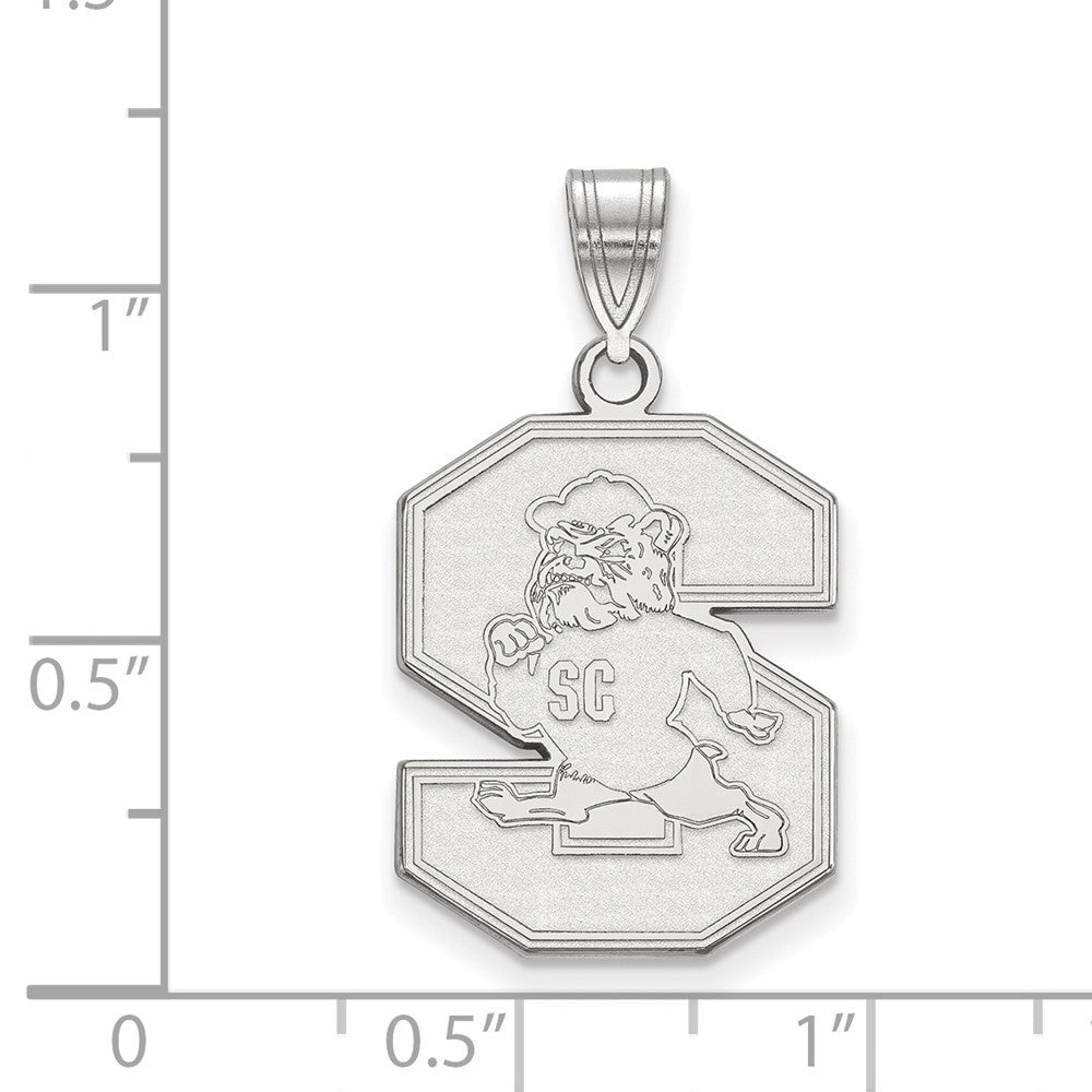 10K Weißgold Logoart South Carolina State University Groß Anhänger