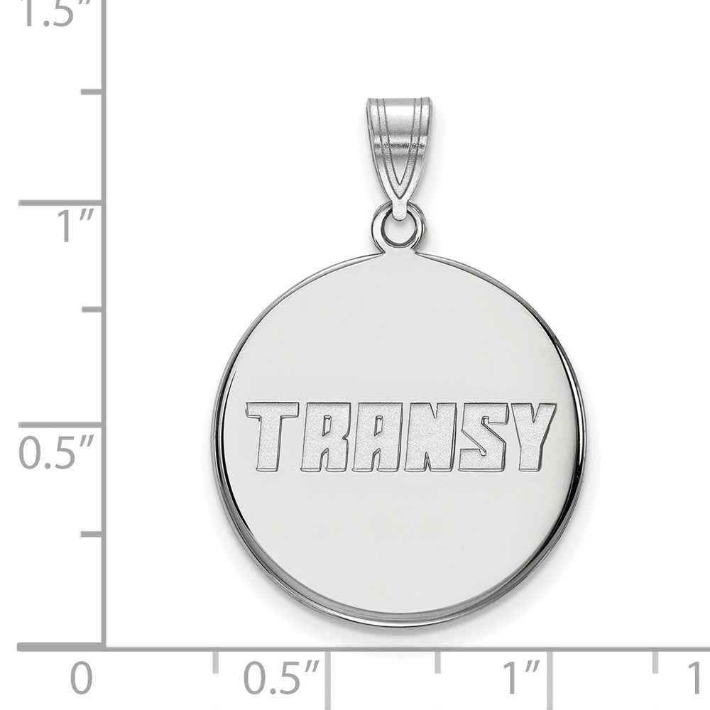 Sterlingsilber Rhodiniert Logoart Transylvania University Groß Plättchen Anhänger