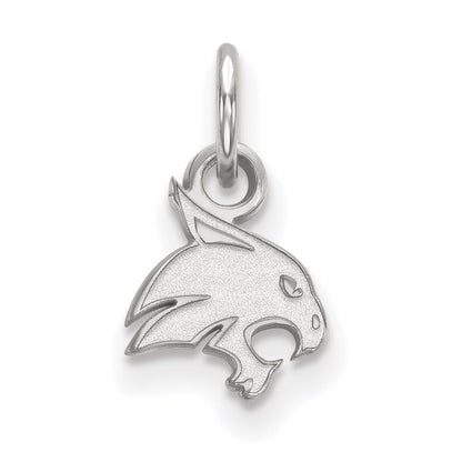 Sterlingsilber Rhodiniert Logoart Texas State University Bobcat Extra Klein Anhänger