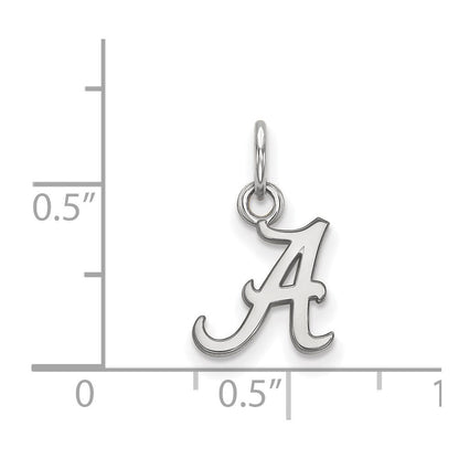 Sterlingsilber Rhodiniert Logoart University Of Alabama Buchstabe A Extra Klein Anhänger