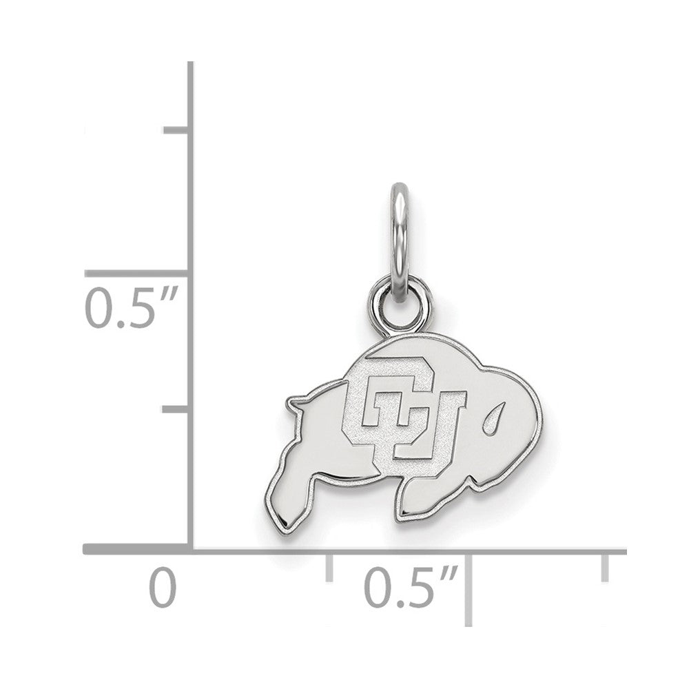 Sterlingsilber Rhodiniert Logoart University Of Colorado Buffalo Extra Klein Anhänger