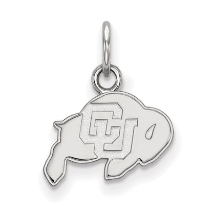 14K Weißgold Logoart University Of Colorado Buffalo Extra Klein Anhänger