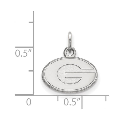 Sterlingsilber Rhodiniert Logoart University Of Georgia Buchstabe G Extra Klein Anhänger