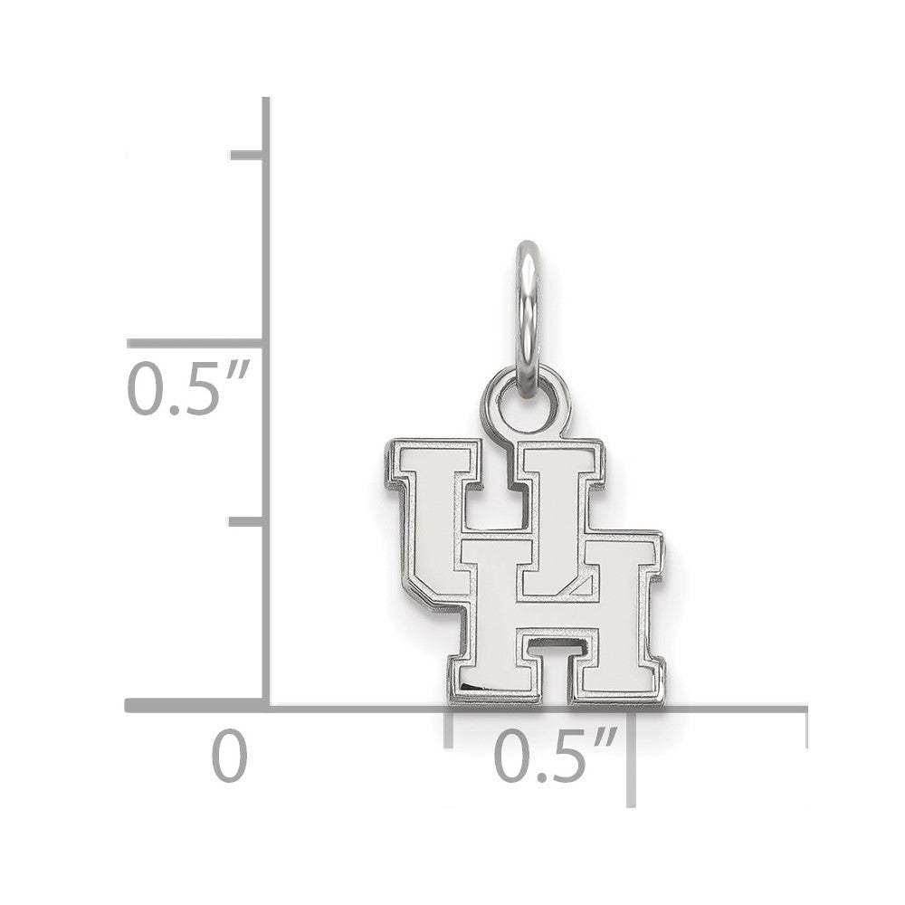Sterlingsilber Rhodiniert Logoart University Of Houston U H Extra Klein Anhänger