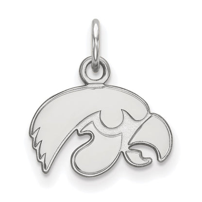 Sterlingsilber Rhodiniert Logoart University Of Iowa Hawk Extra Klein Anhänger