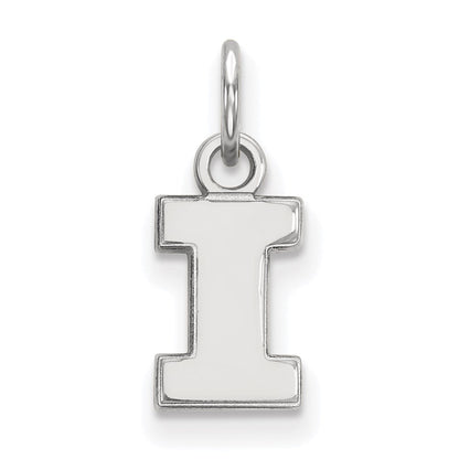 Sterlingsilber Rhodiniert Logoart University Of Illinois Buchstabe I Extra Klein Anhänger