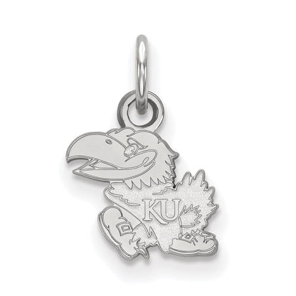 Sterlingsilber Rhodiniert Logoart University Of Kansas Jayhawk Extra Klein Anhänger