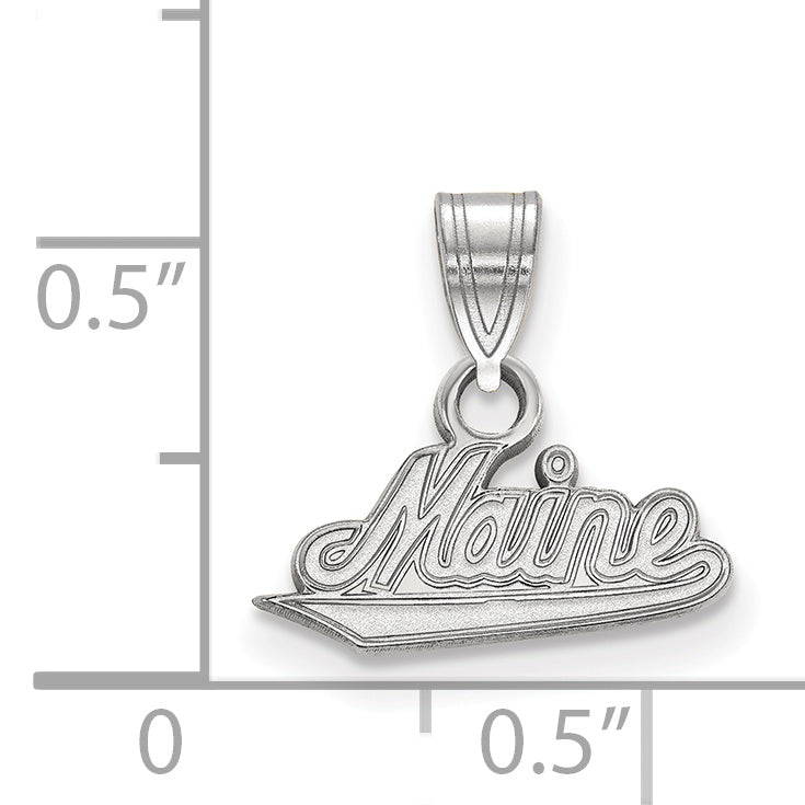10K Weißgold Logoart University Of Maine Klein Anhänger
