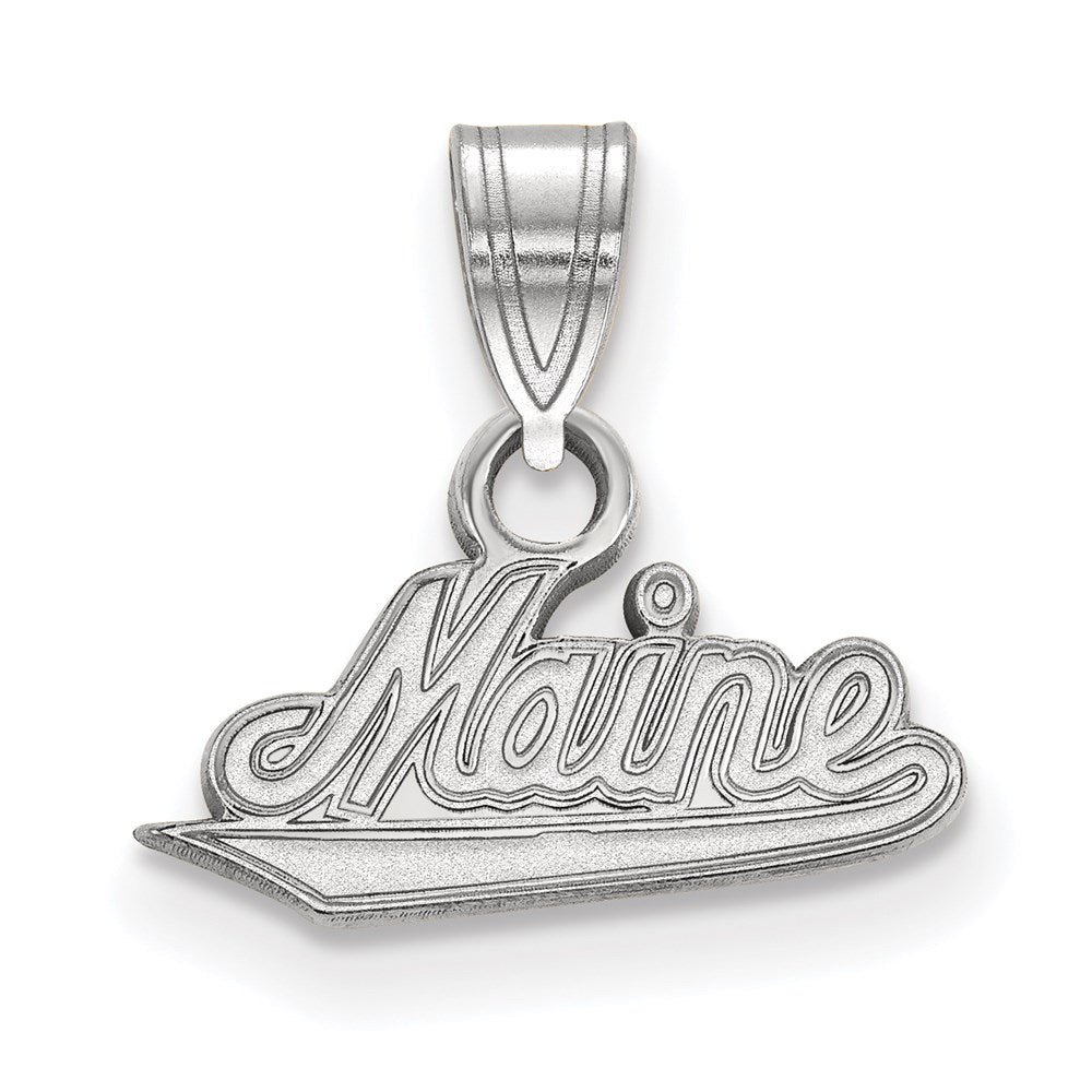 Sterlingsilber Rhodiniert Logoart University Of Maine Klein Anhänger