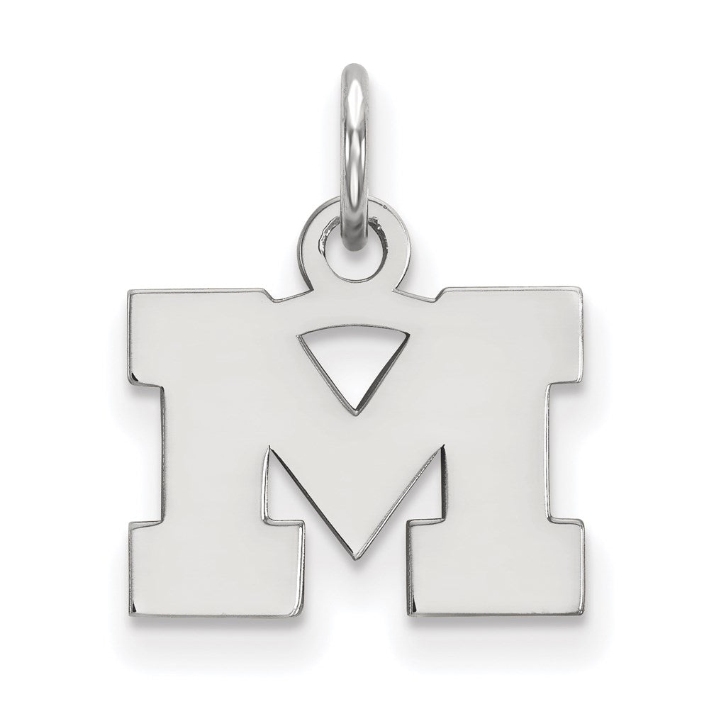 Sterlingsilber Rhodiniert Logoart University Of Michigan Buchstabe M Extra Klein Anhänger