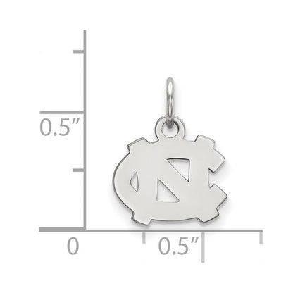 Sterlingsilber Rhodiniert Logoart University Of North Carolina N C Extra Klein Anhänger