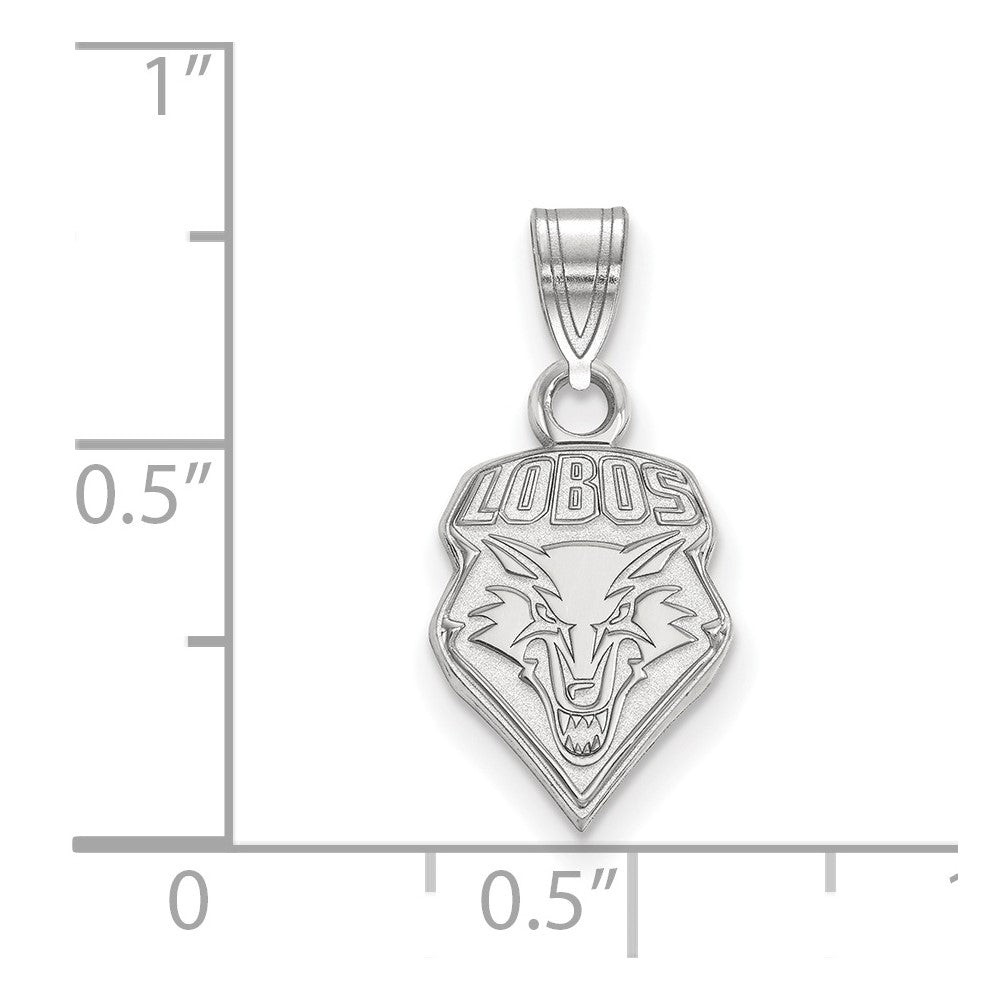 Sterlingsilber Rhodiniert Logoart University Of New Mexico Lobos Klein Anhänger