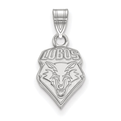 Sterlingsilber Rhodiniert Logoart University Of New Mexico Lobos Klein Anhänger