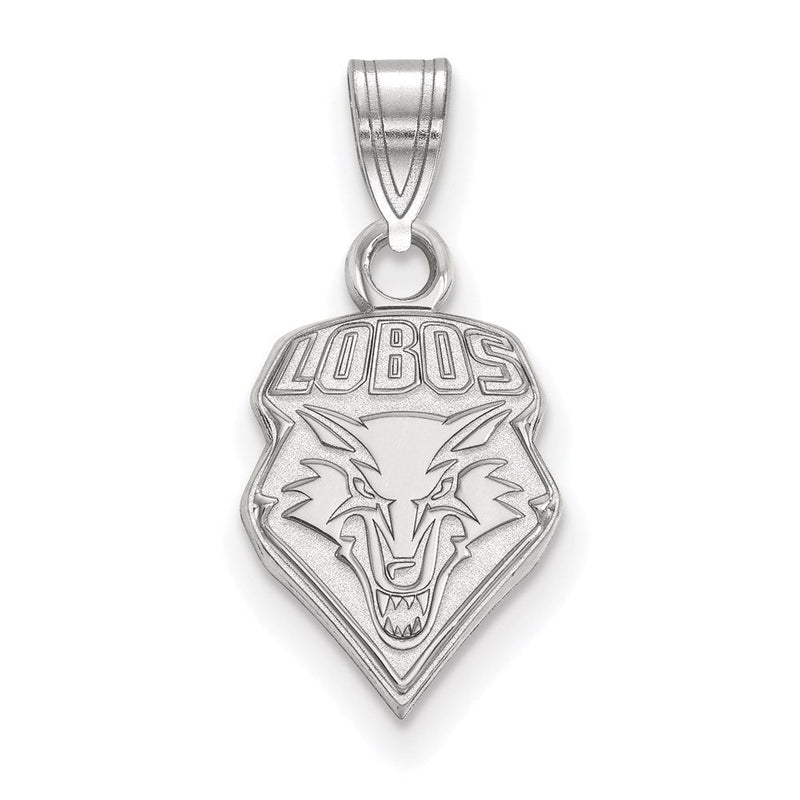 Sterlingsilber Rhodiniert Logoart University Of New Mexico Lobos Klein Anhänger