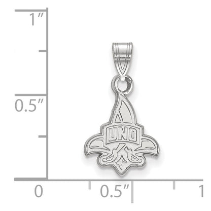 10K Weißgold Logoart University Of New Orleans U N O Klein Anhänger
