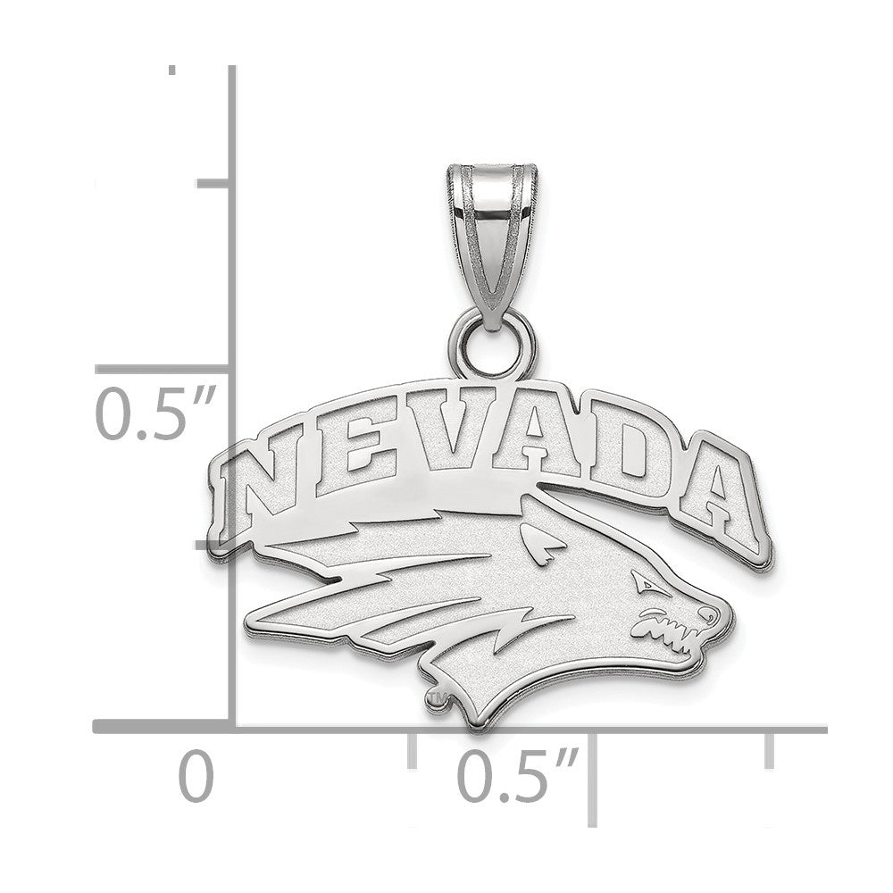 14K Weißgold Logoart University Of Nevada Reno Klein Anhänger