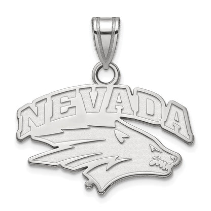 Sterlingsilber Rhodiniert Logoart University Of Nevada Reno Klein Anhänger