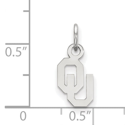 10K Weißgold Logoart University Of Oklahoma O U Extra Klein Anhänger