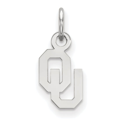 10K Weißgold Logoart University Of Oklahoma O U Extra Klein Anhänger