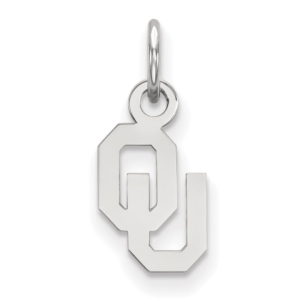 Sterlingsilber Rhodiniert Logoart University Of Oklahoma O U Extra Klein Anhänger