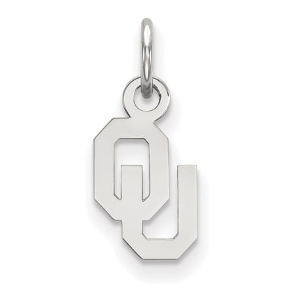 Sterlingsilber Rhodiniert Logoart University Of Oklahoma O U Extra Klein Anhänger