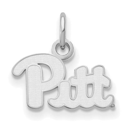 Sterlingsilber Rhodiniert Logoart University Of Pittsburgh Extra Klein Anhänger