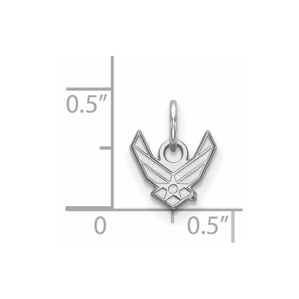 Sterlingsilber Rhodiniert Logoart U.s. Luft Kraft Xs Anhänger