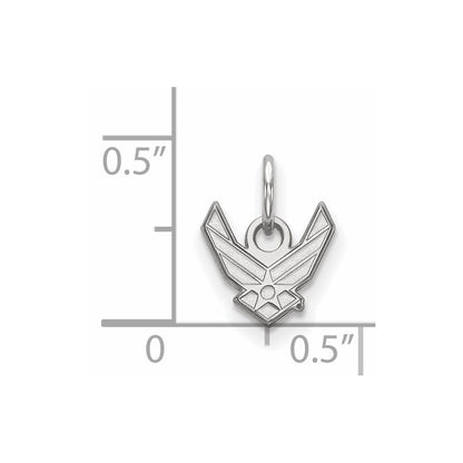 Sterlingsilber Rhodiniert Logoart U.s. Luft Kraft Xs Anhänger