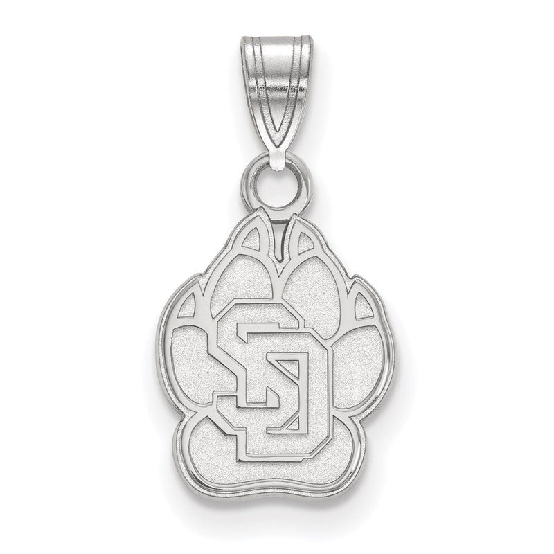 Sterlingsilber Rhodiniert Logoart University Of South Dakota Klein Anhänger