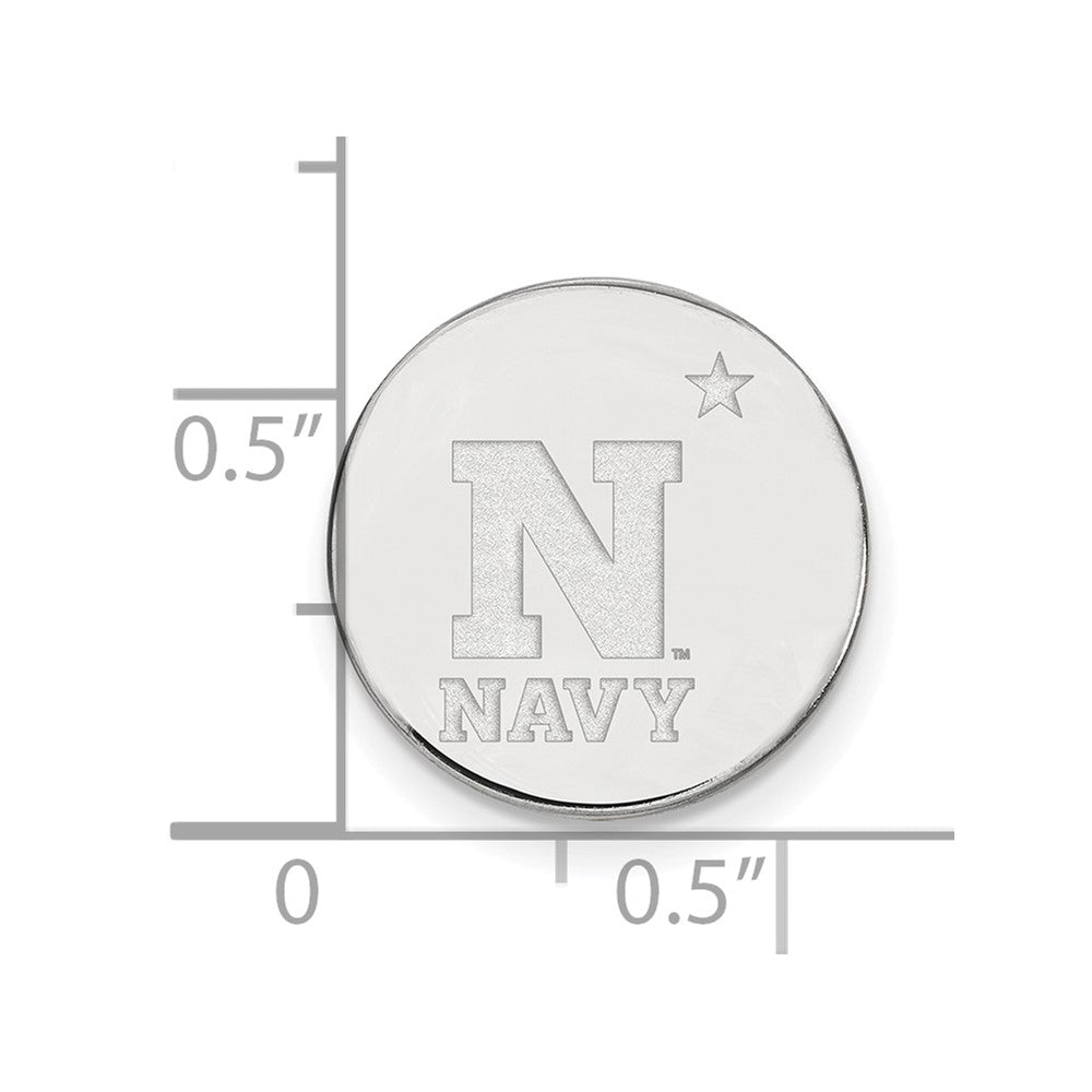 14K Weißgold Logoart Us Naval Akademie Anstecknadel