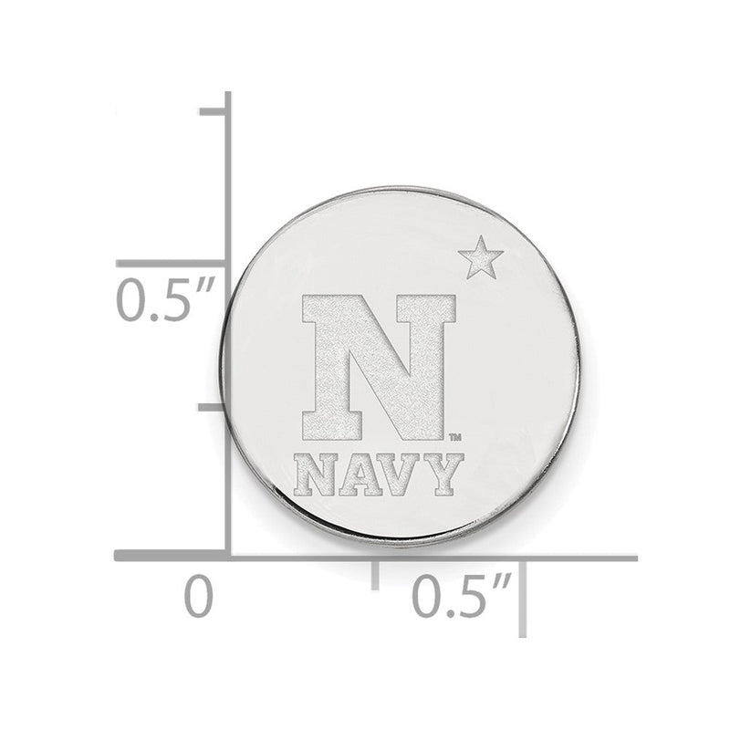 14K Weißgold Logoart Us Naval Akademie Anstecknadel