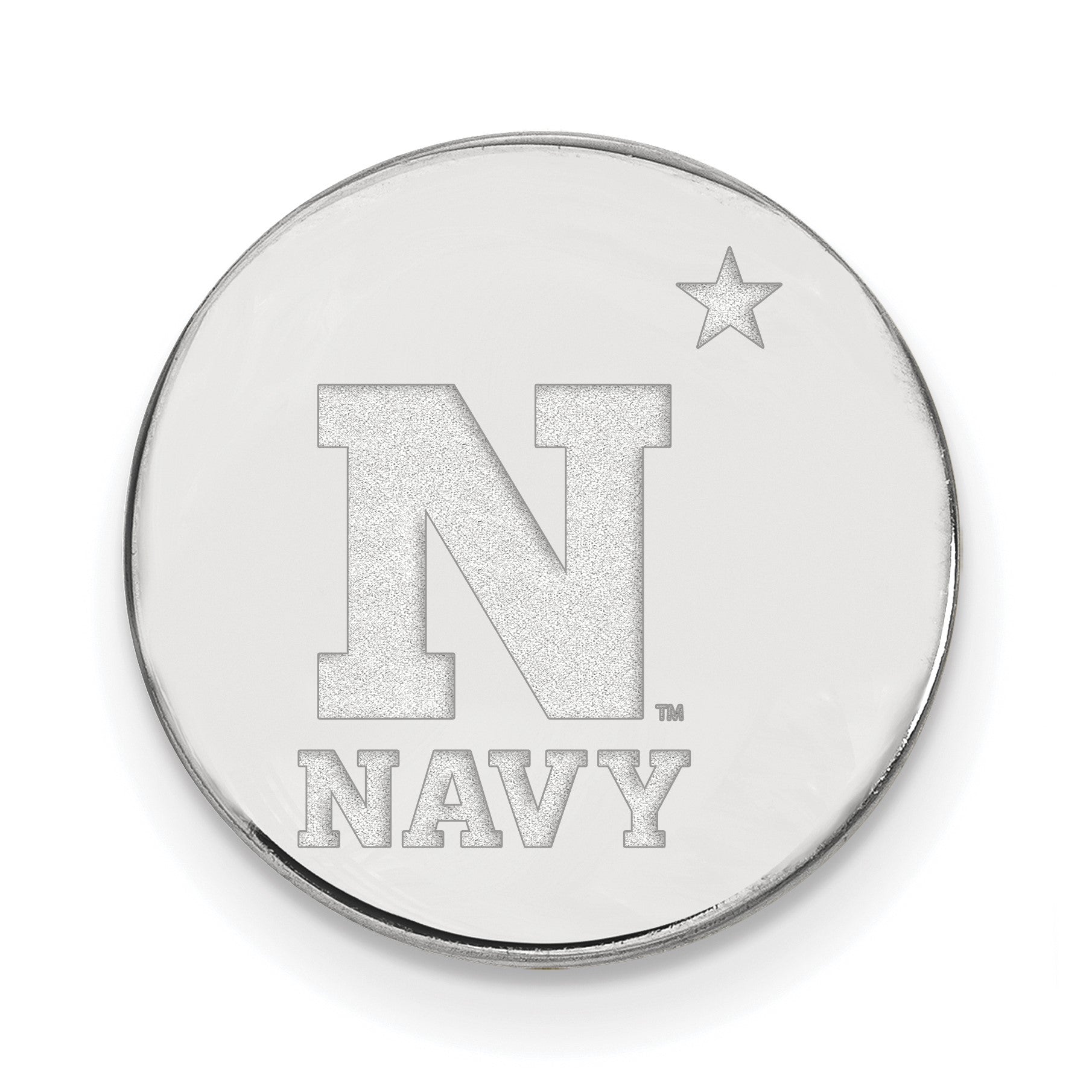 14K Weißgold Logoart Us Naval Akademie Anstecknadel