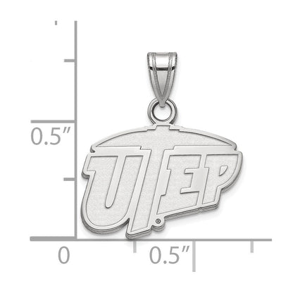 Sterlingsilber Rhodiniert Logoart University Of Texas At El Paso Klein Anhänger