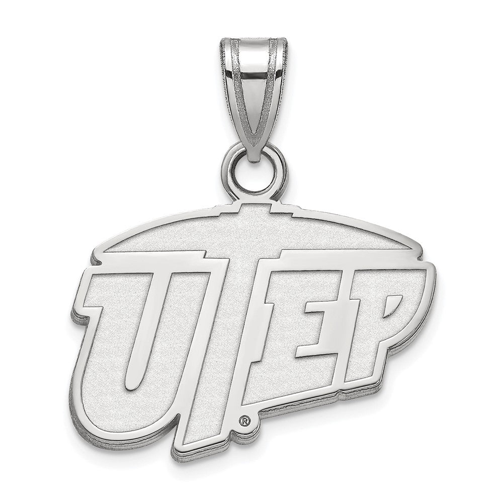 Sterlingsilber Rhodiniert Logoart University Of Texas At El Paso Klein Anhänger