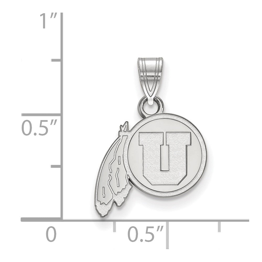 Sterlingsilber Rhodiniert Logoart University Of Utah Klein Anhänger