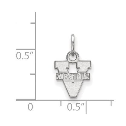 Sterlingsilber Rhodiniert Logoart University Of Virginia Extra Klein Anhänger