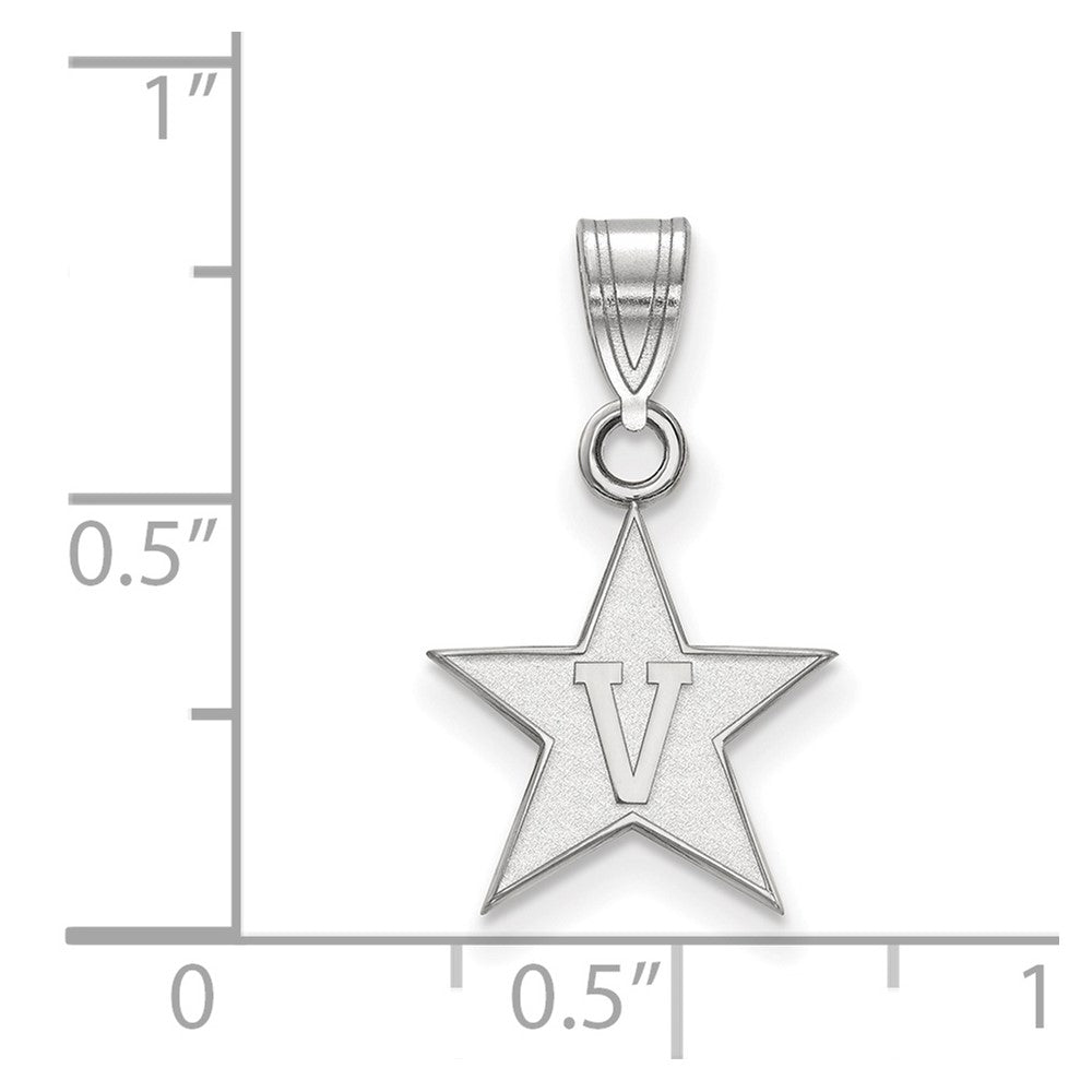 Sterlingsilber Rhodiniert Logoart Vanderbilt University Klein Anhänger