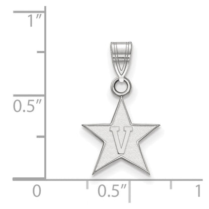 Sterlingsilber Rhodiniert Logoart Vanderbilt University Klein Anhänger
